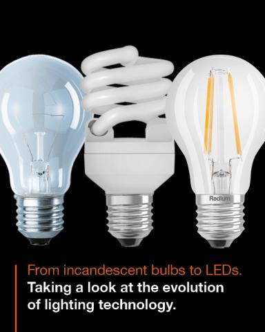 From incandescent light bulb to LED
