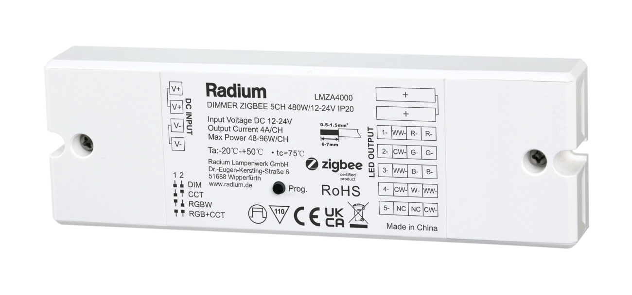 Módulo dimmer de iluminación LED interruptor LedTrading Zigbee