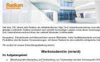 Stellenanzeige werkstudent