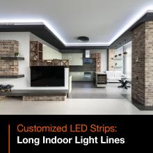 Long indoor light lines Radium