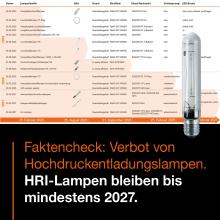 Halogenmetalldampflampen Verbot