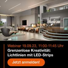 Webinar: Lichtlinien mit LED-Strips – Grenzenlose Kreativität für individuelle Beleuchtungsprojekte