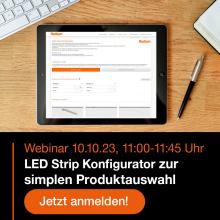 Webinar Radium LED Strip Konfigurator – So sparen Sie Zeit bei der Auswahl Ihres individuellen Lichtsystems