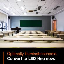 LED Neo tubes, School