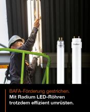 Mit Radium LED-Röhren effizient umrüsten